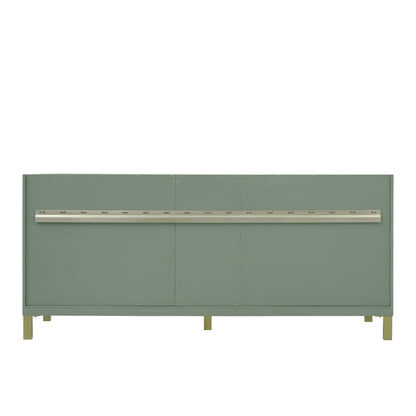 James Martin Vanities Chicago 72" Smokey Celadon Double Vanity With 3cm Ethereal Noctis Silestone Top