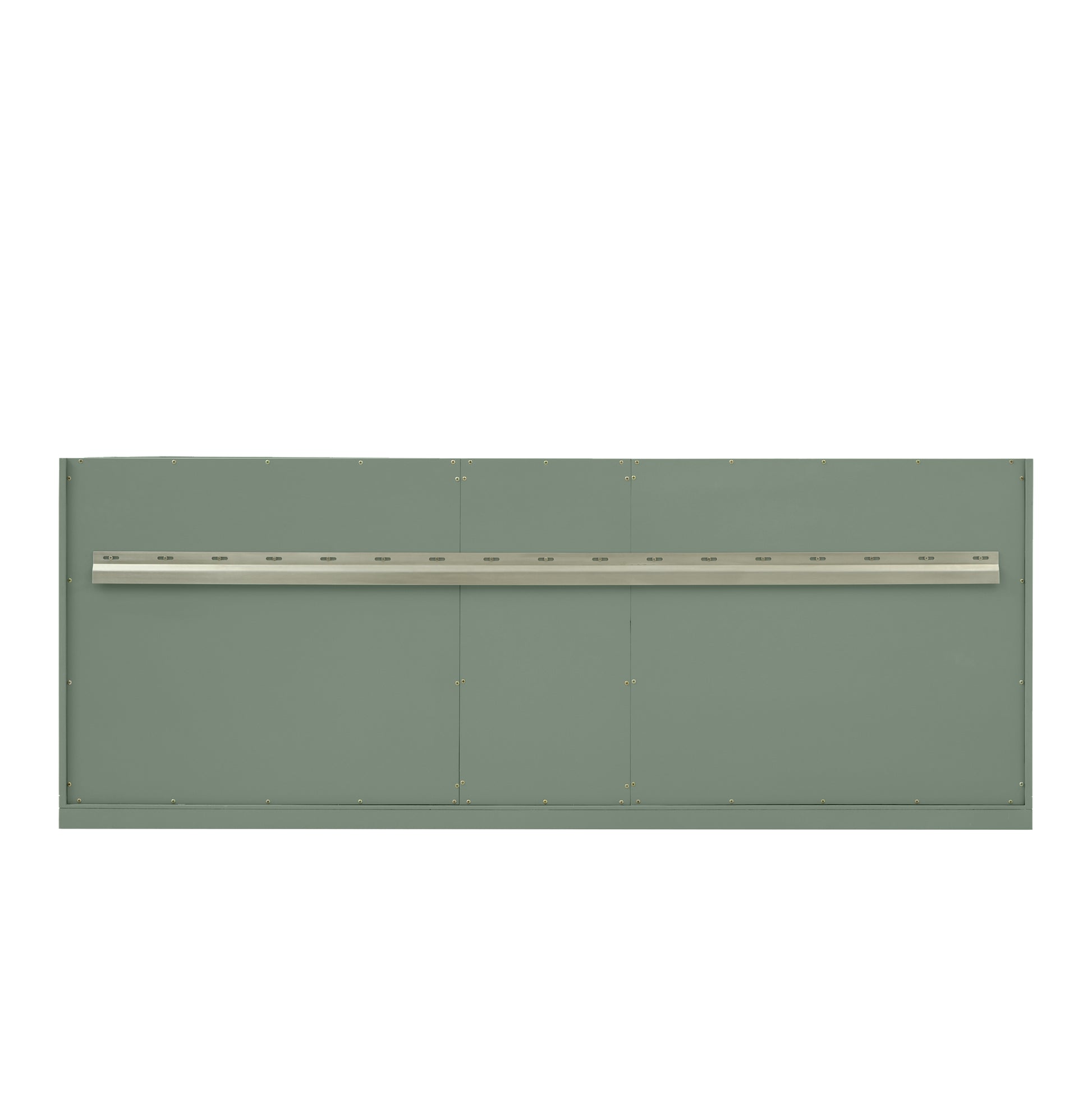 James Martin Vanities Chicago 72" Smokey Celadon Double Vanity With 3cm Victorian Silver Silestone Top