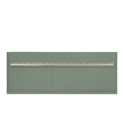 James Martin Vanities Chicago 72" Smokey Celadon Double Vanity With 3cm Victorian Silver Silestone Top