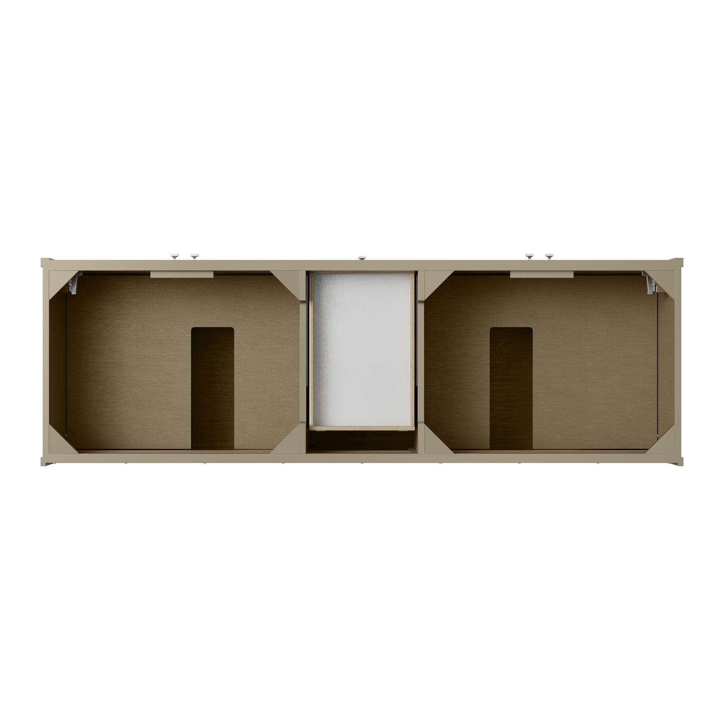 James Martin Vanities Chicago 72" Walnut Whisper Double Vanity With 3cm Lime Delight Silestone Top