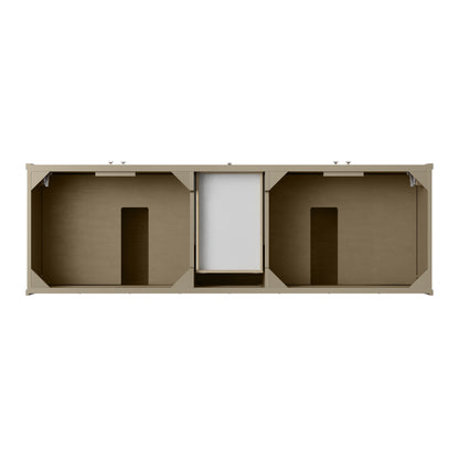 James Martin Vanities Chicago 72" Walnut Whisper Double Vanity With 3cm Lime Delight Silestone Top