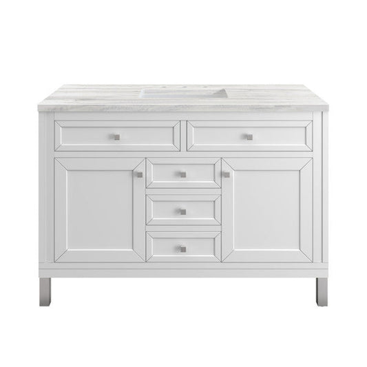 James Martin Vanities Chicago Brushed Nickel Knobs and Legs Set for V48"