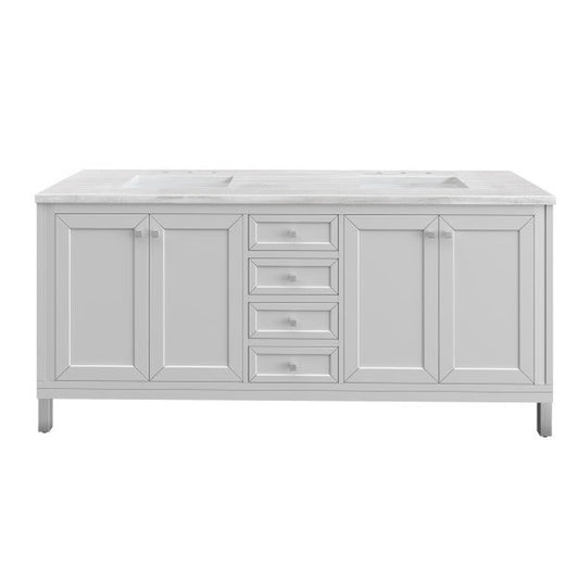 James Martin Vanities Chicago Brushed Nickel Knobs and Legs Set for V72"