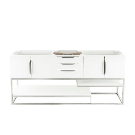 James Martin Vanities Columbia 72" Glossy White Single Vanity