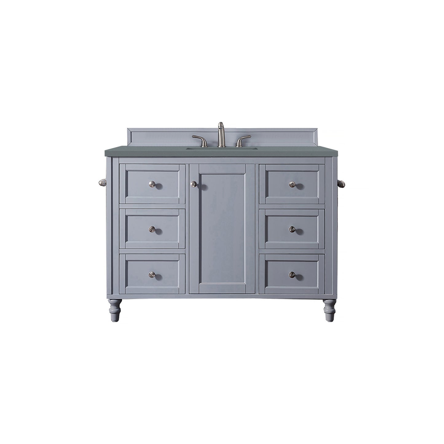 James Martin Vanities Copper Cove Encore 48" Silver Gray Single Vanity With 3cm Cala Blue Quartz Top