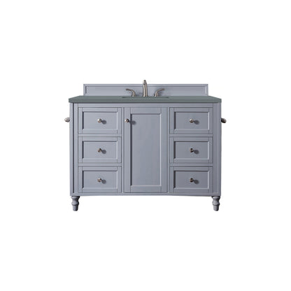 James Martin Vanities Copper Cove Encore 48" Silver Gray Single Vanity With 3cm Cala Blue Quartz Top