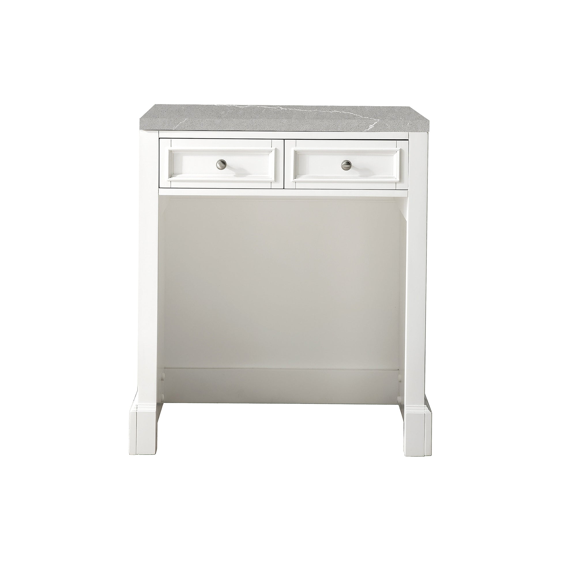 James Martin Vanities De Soto 30" Bright White Makeup Countertop With 3cm Eternal Serena Quartz Top