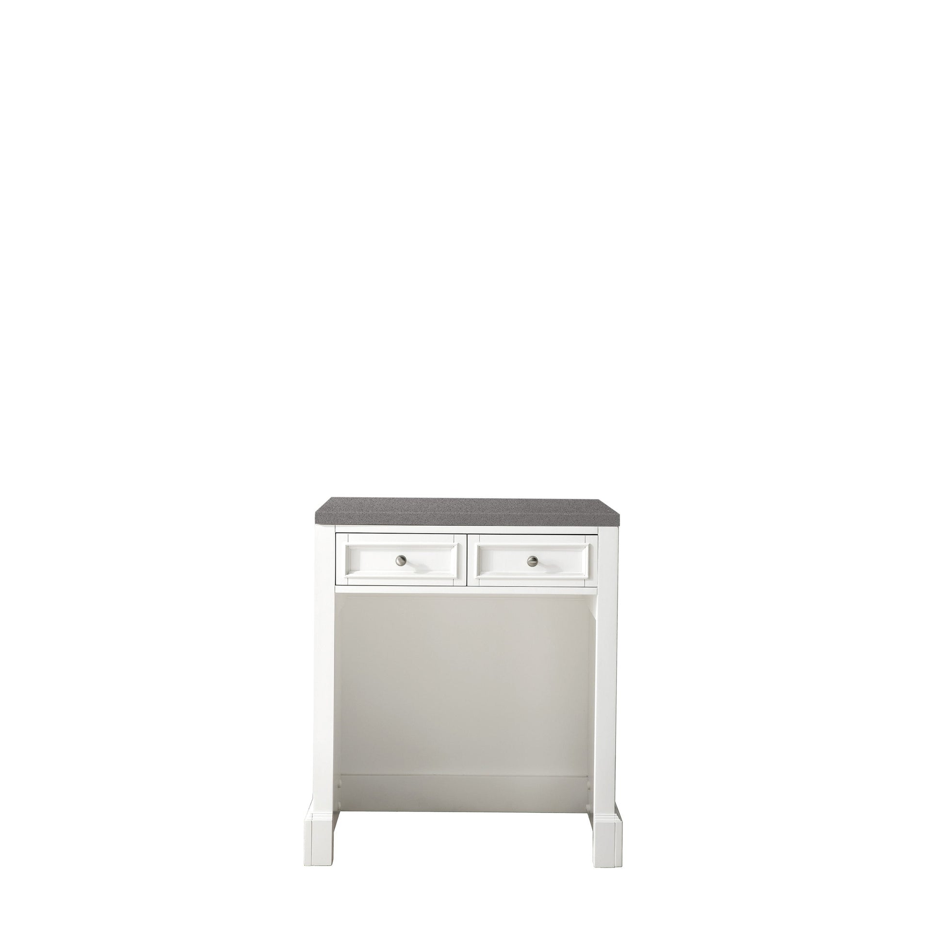 James Martin Vanities De Soto 30" Bright White Makeup Countertop With 3cm Grey Expo Quartz Top