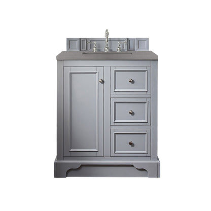 James Martin Vanities De Soto 30" Silver Gray Single Vanity With 3cm Grey Expo Quartz Top