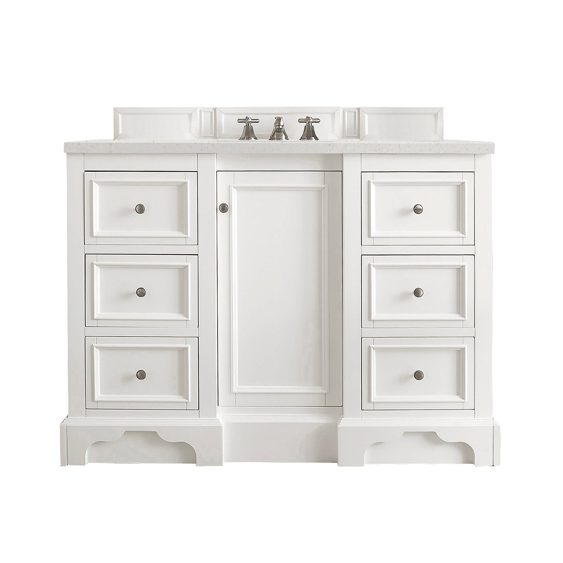 James Martin Vanities De Soto 48" Bright White Single Vanity With 3 cm Lime Delight Quartz Top