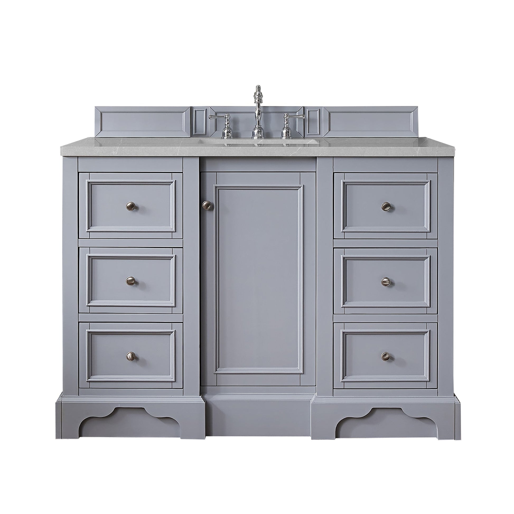 James Martin Vanities De Soto 48" Silver Gray Single Vanity With 3cm Eternal Serena Quartz Top