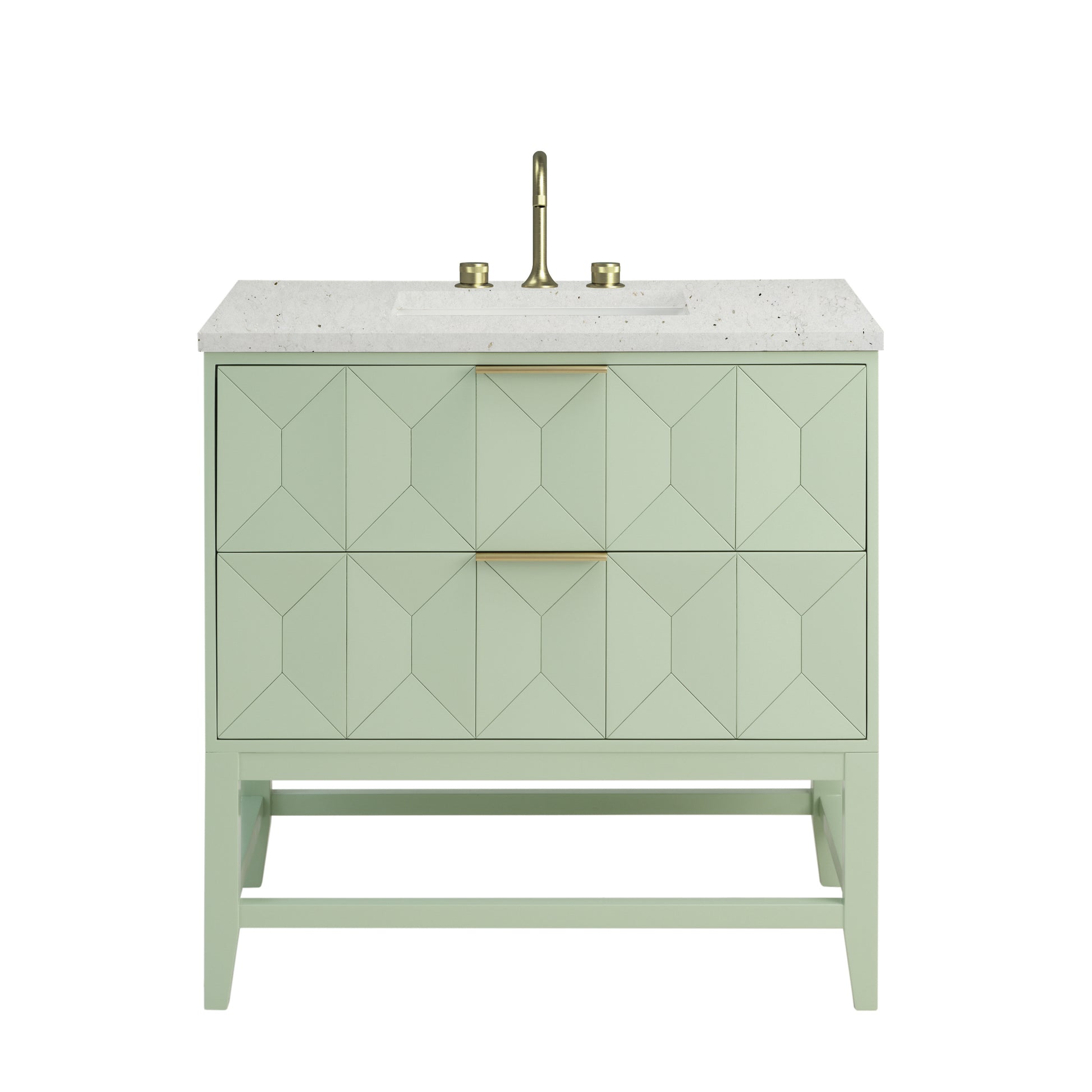 James Martin Vanities Emmeline 36" Pistachio Single Vanity With 3 cm Lime Delight Top