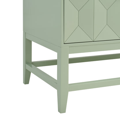James Martin Vanities Emmeline 36" Pistachio Single Vanity With Single Hole 3 cm White Zeus Top & Backsplash