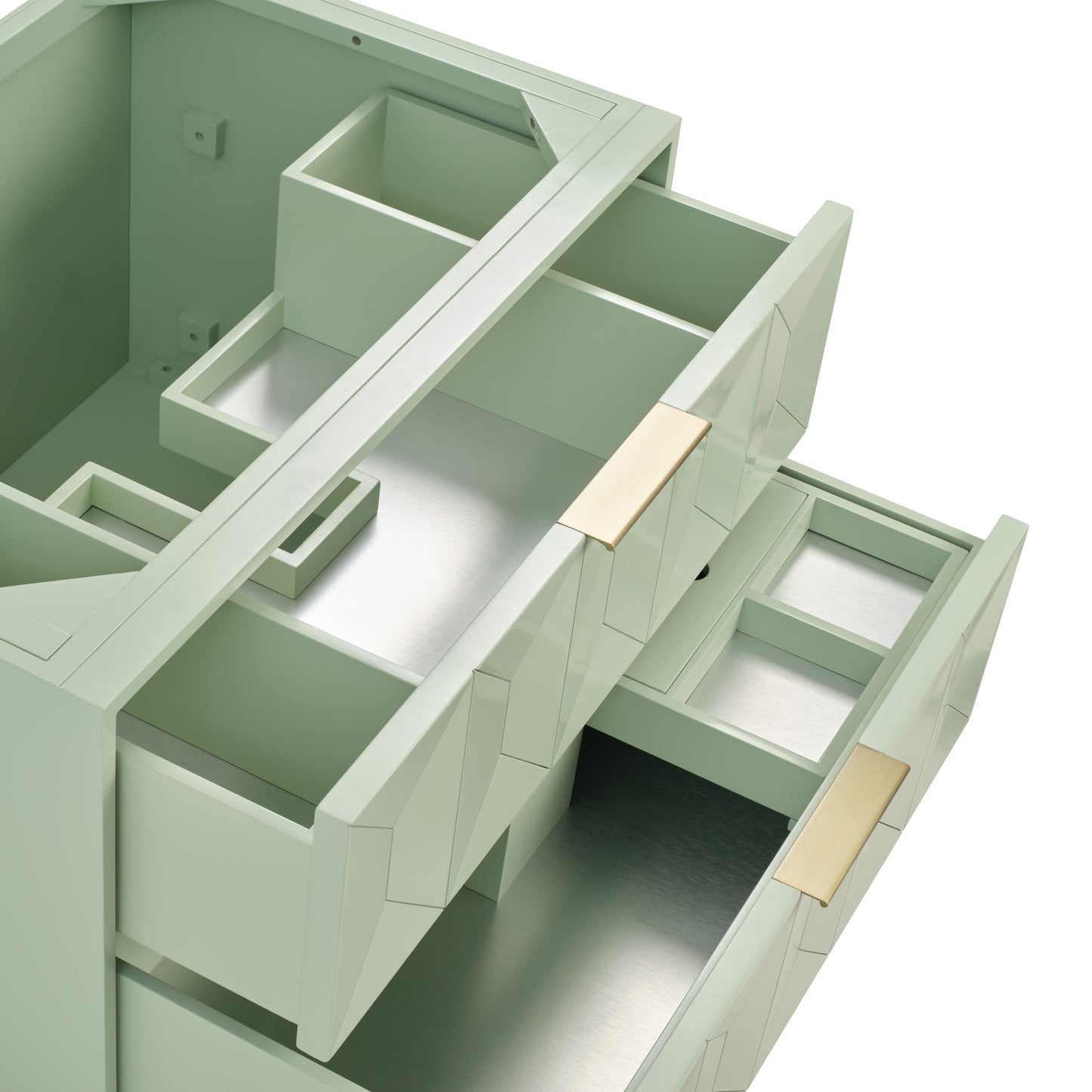 James Martin Vanities Emmeline 36" Pistachio Single Vanity With Single Hole 3 cm White Zeus Top & Backsplash