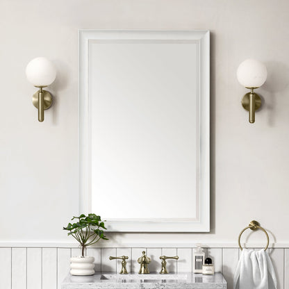 James Martin Vanities Glenbrooke 26" Bright White Mirror