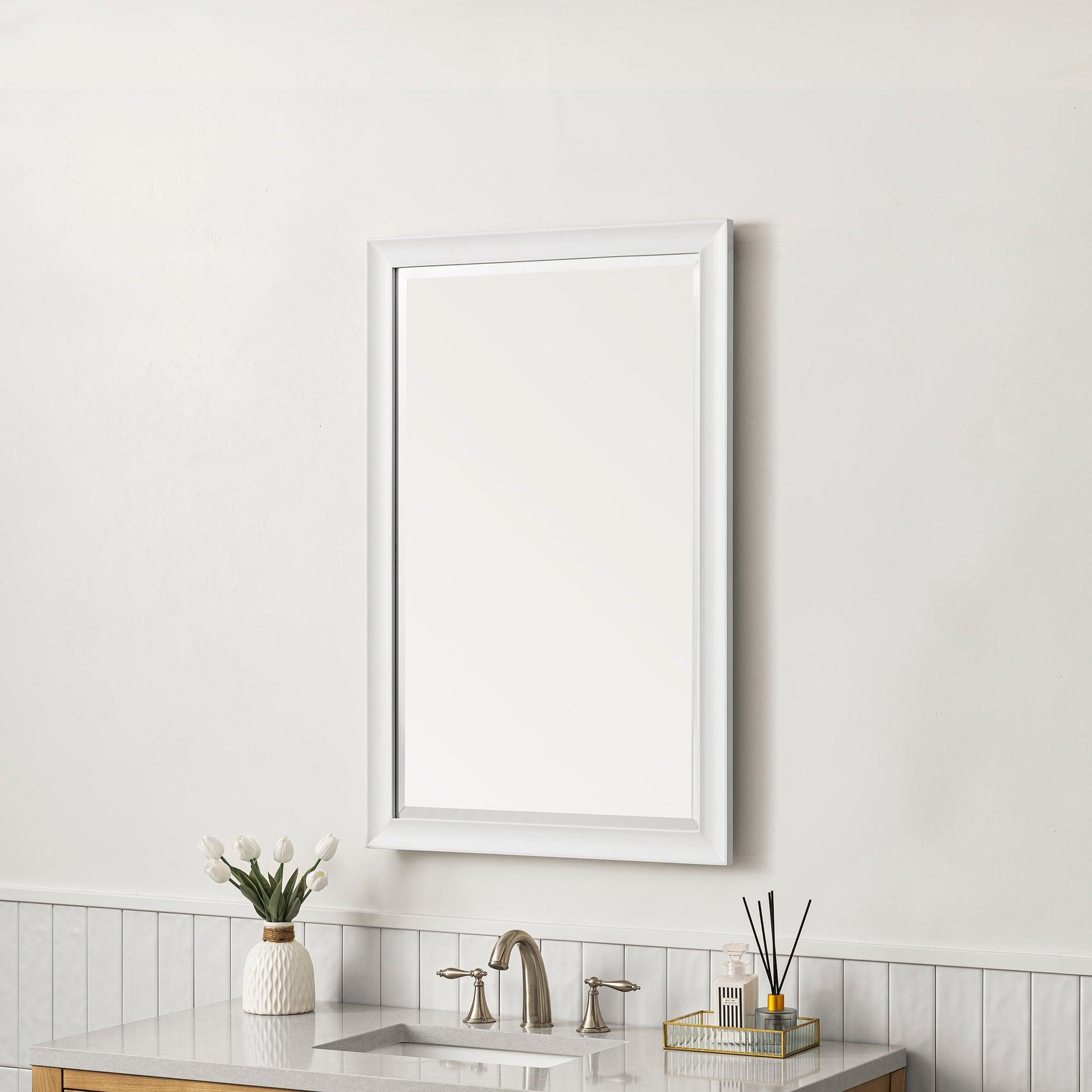 James Martin Vanities Glenbrooke 26" Bright White Mirror