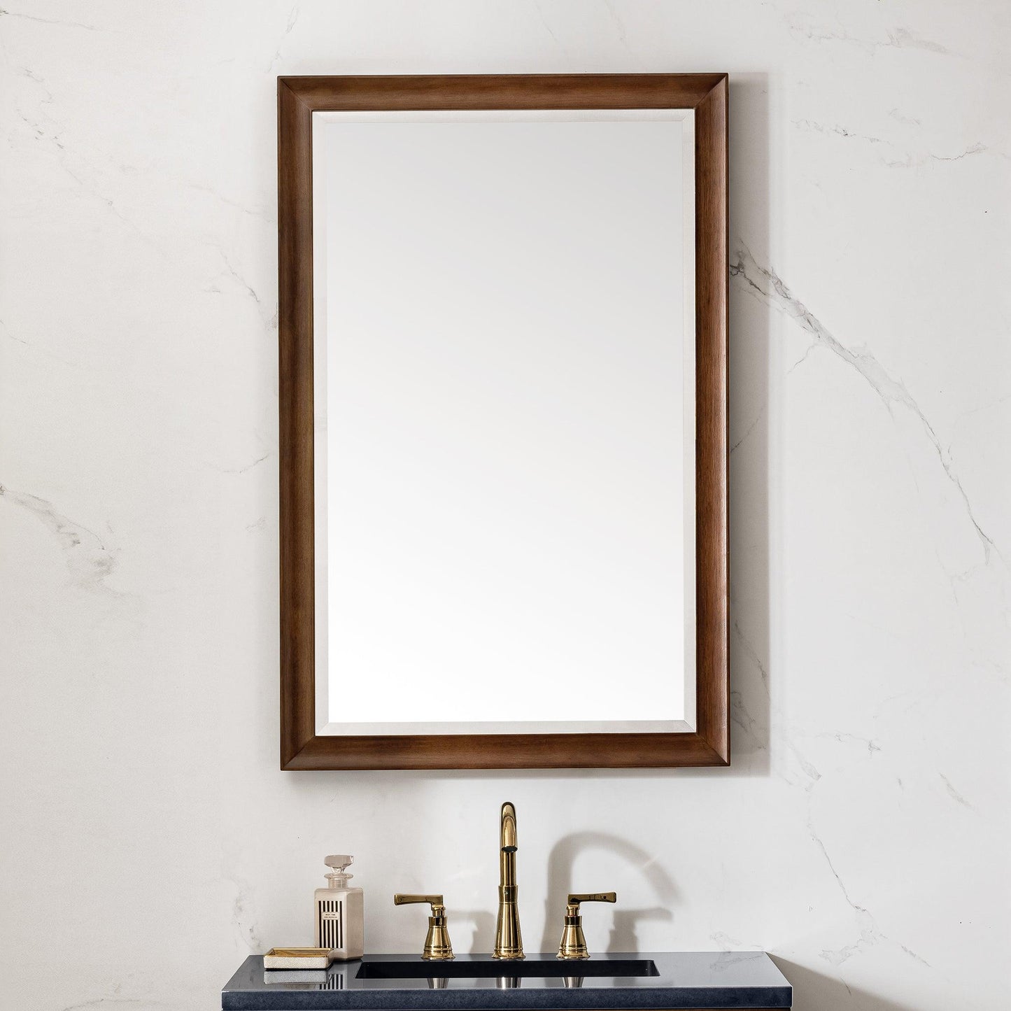 James Martin Vanities Glenbrooke 26" Mid-Century Walnut Mirror