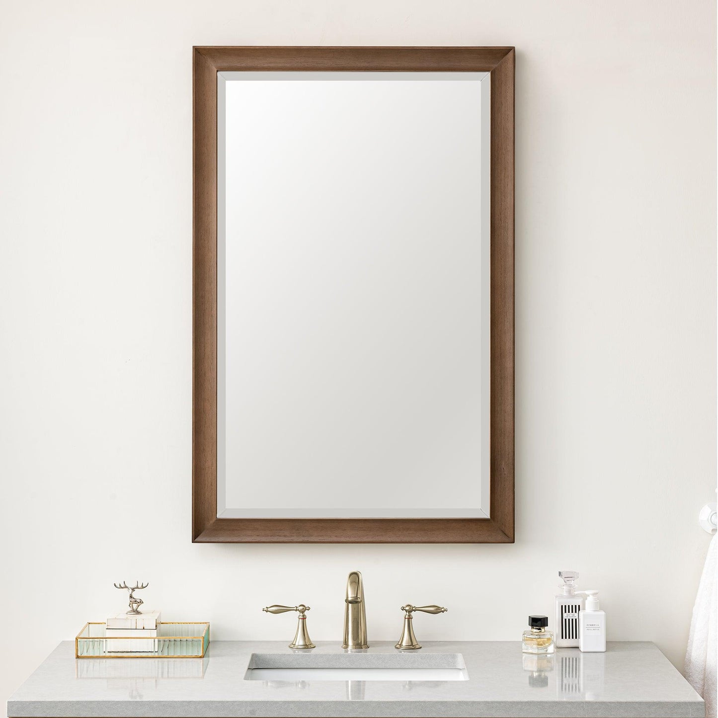 James Martin Vanities Glenbrooke 26" Whitewashed Walnut Mirror