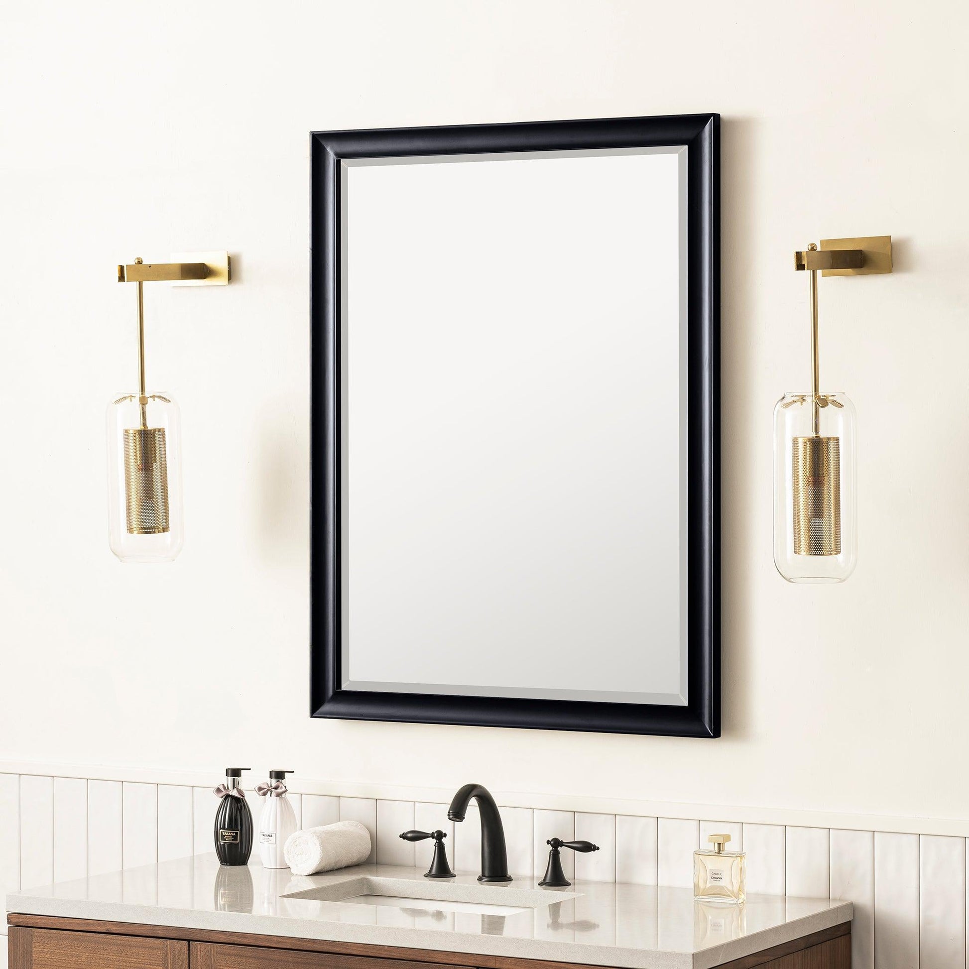 James Martin Vanities Glenbrooke 30" Black Onyx Mirror