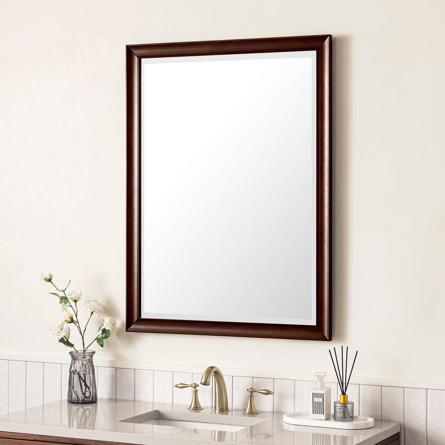 James Martin Vanities Glenbrooke 30" Burnished Mahogany Mirror