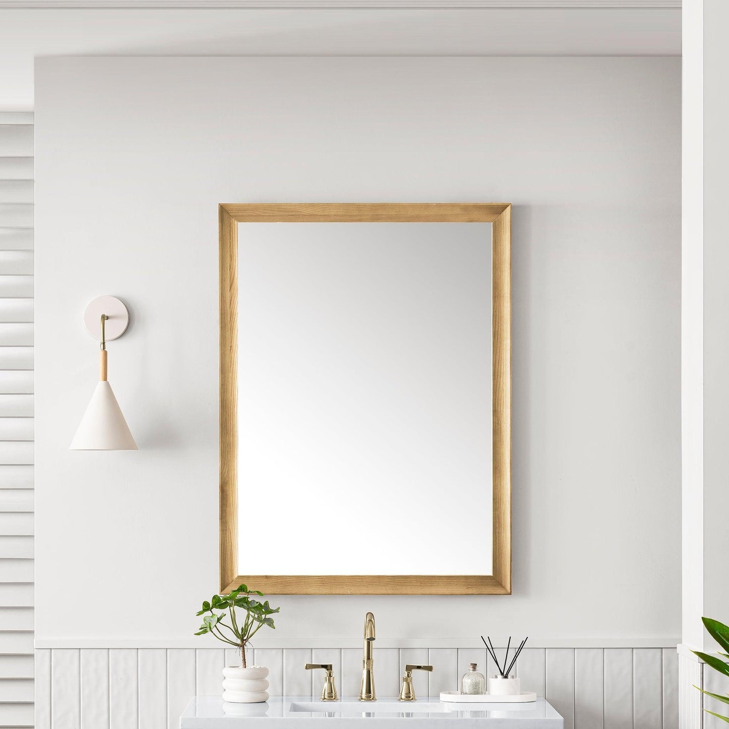 James Martin Vanities Glenbrooke 30" Light Natural Oak Mirror