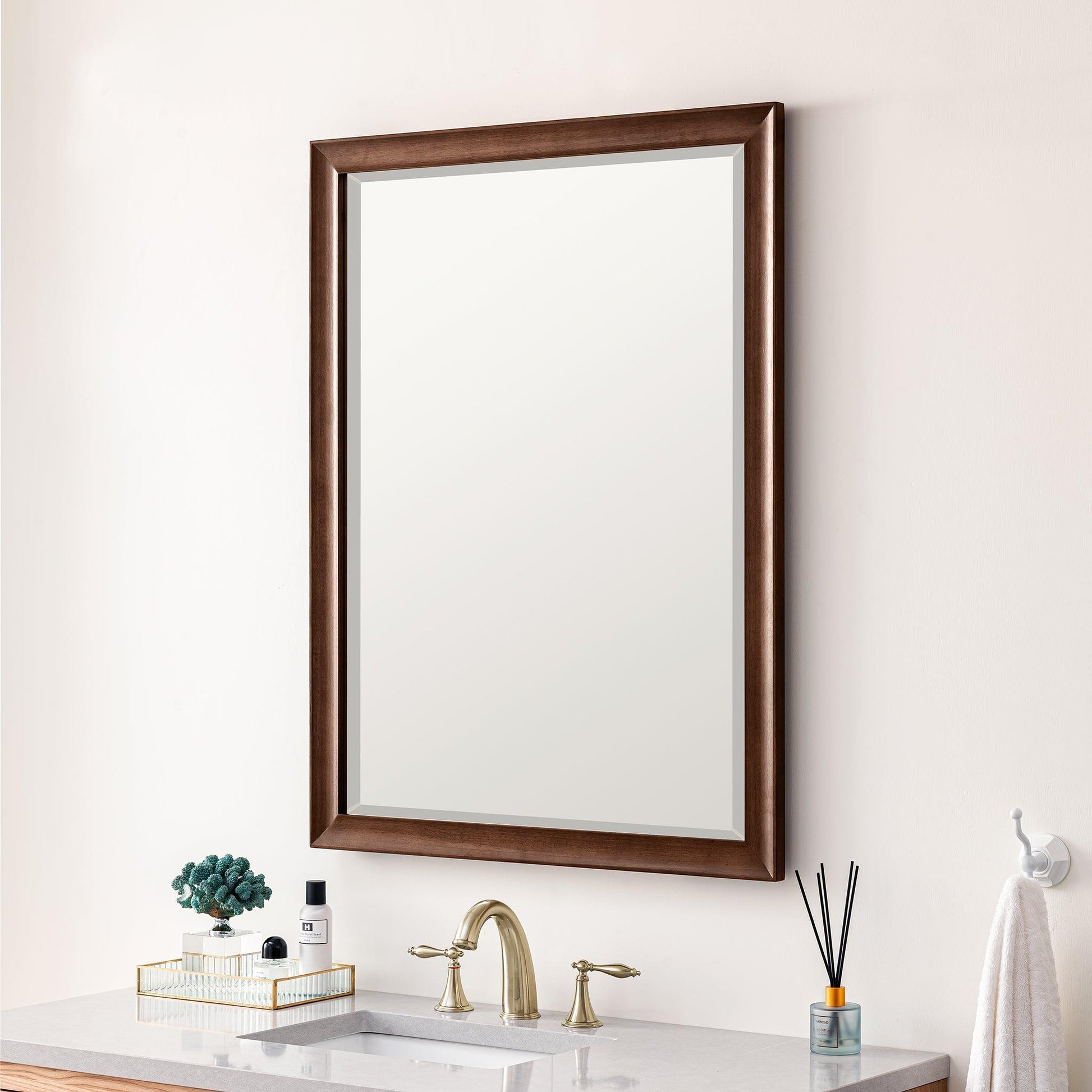 James Martin Vanities Glenbrooke 30" Mid-Century Walnut Mirror