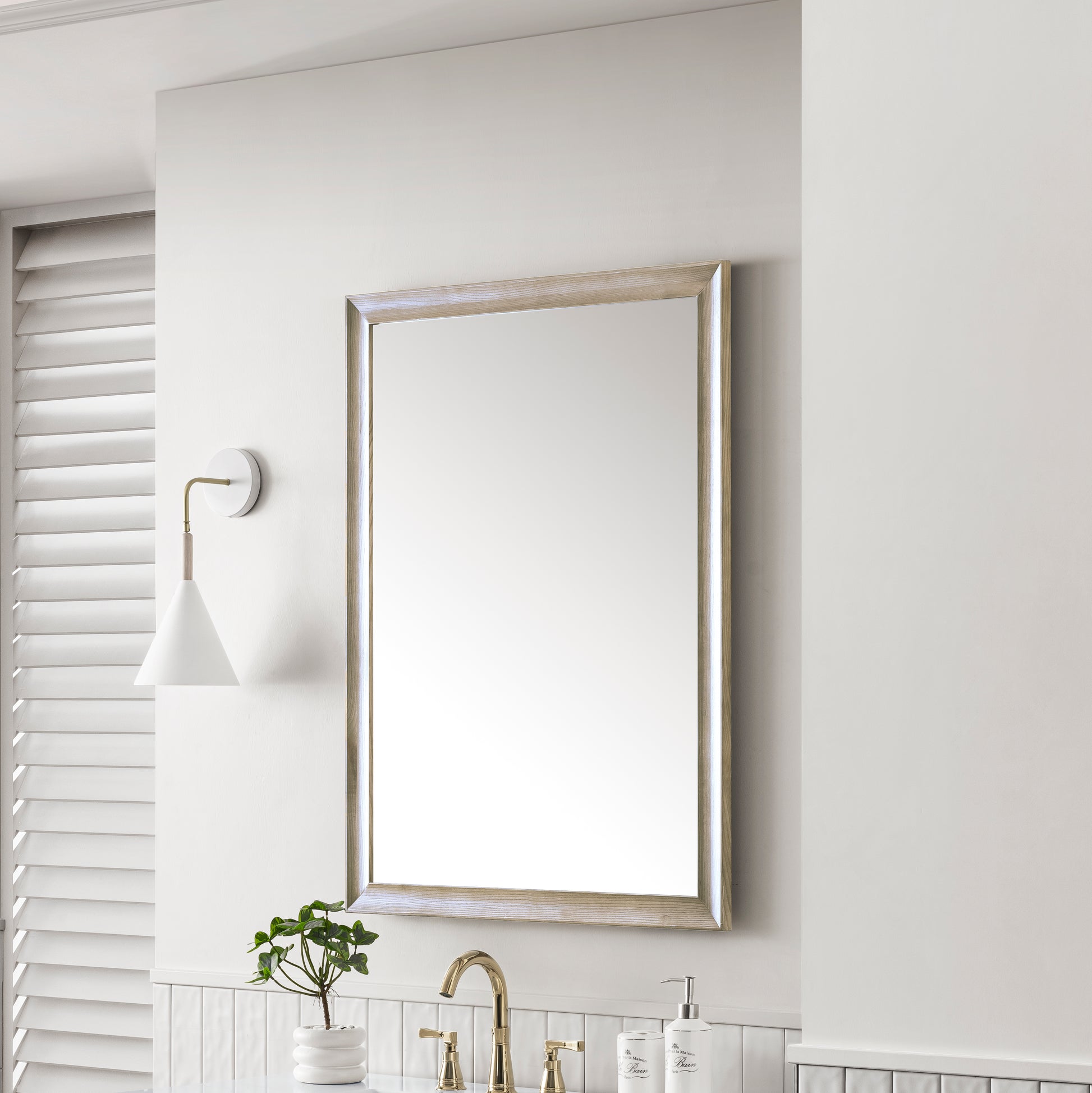 James Martin Vanities Glenbrooke 30" Whitewashed Oak Mirror