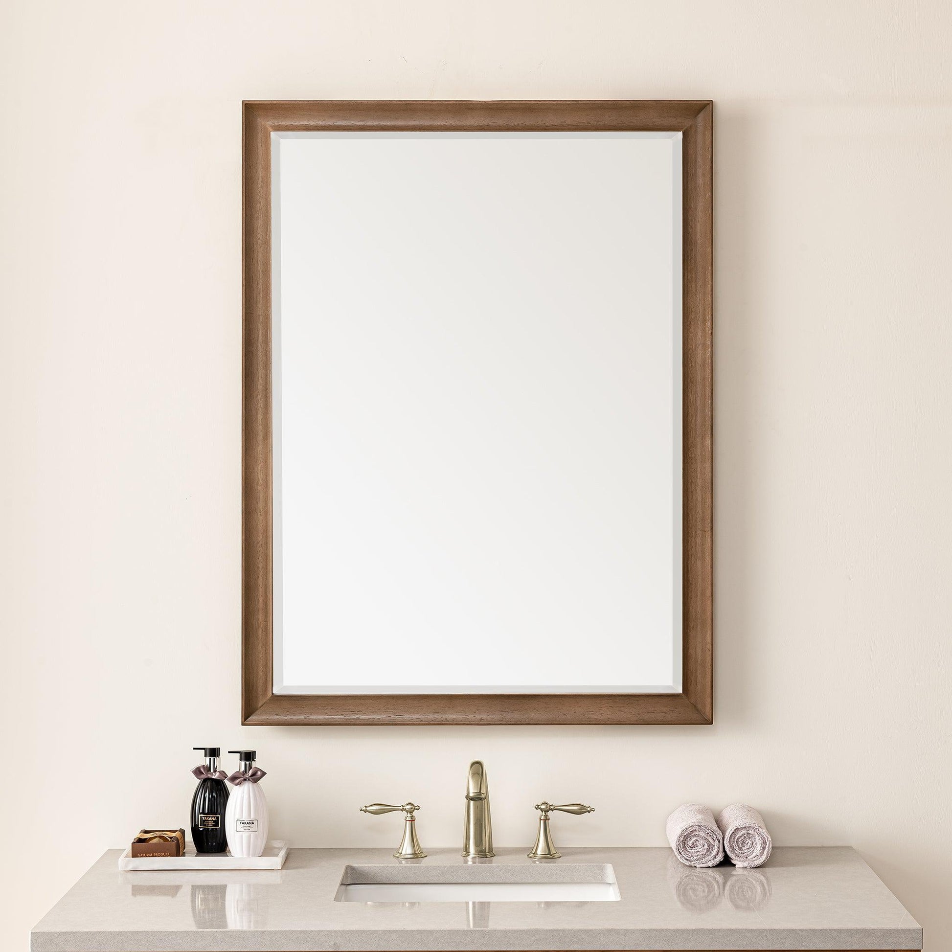 James Martin Vanities Glenbrooke 30" Whitewashed Walnut Mirror