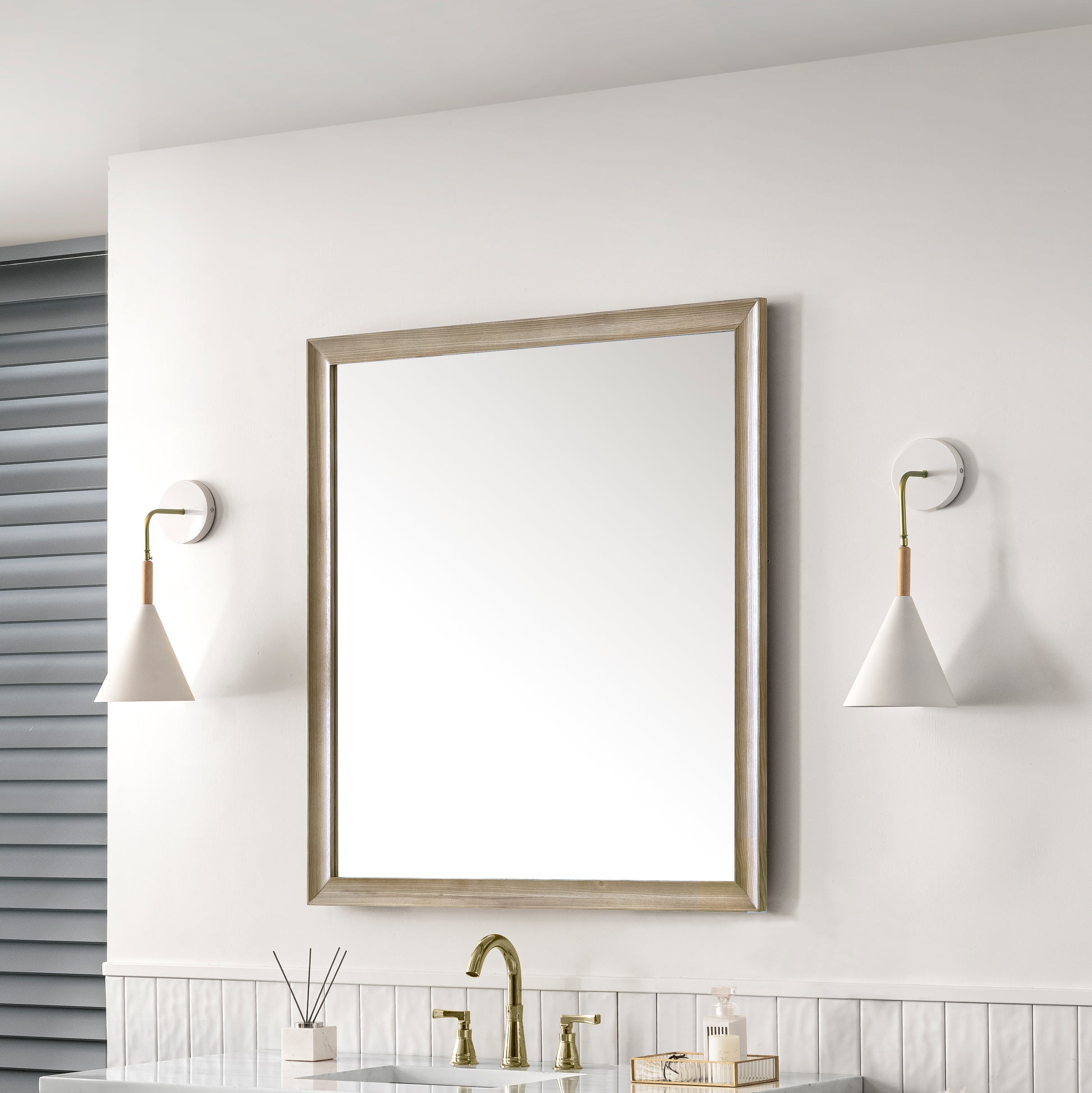 James Martin Vanities Glenbrooke 36" Whitewashed Oak Mirror