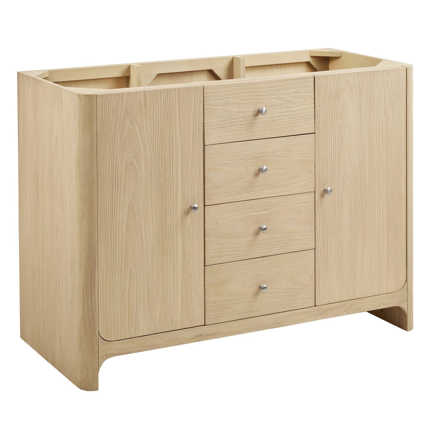 James Martin Vanities Gracyn 48" Coastal Driftwood Single Vanity With 3cm Victorian Silver Quartz Top