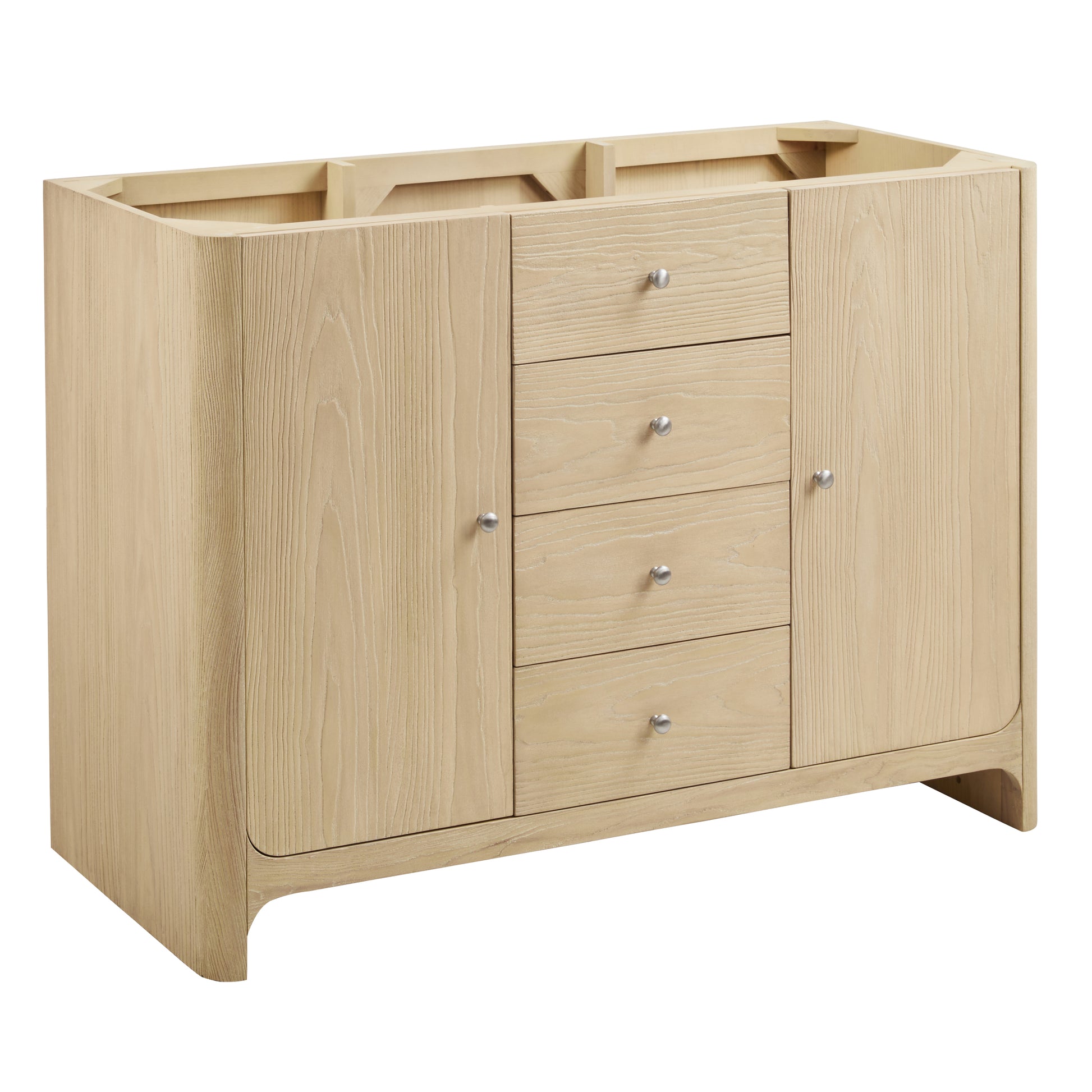 James Martin Vanities Gracyn 48" Coastal Driftwood Single Vanity With 3cm Victorian Silver Quartz Top