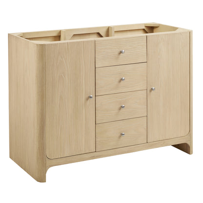 James Martin Vanities Gracyn 48" Coastal Driftwood Single Vanity With 3cm Victorian Silver Quartz Top