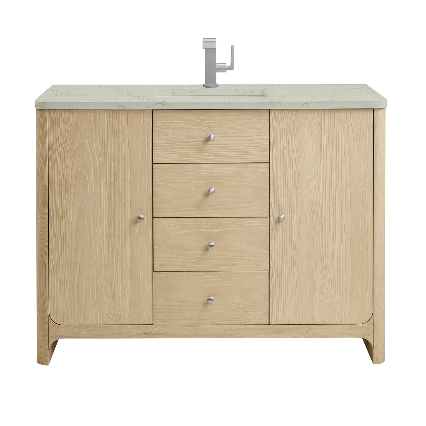 James Martin Vanities Gracyn 48" Coastal Driftwood Single Vanity With 3cm Victorian Silver Quartz Top