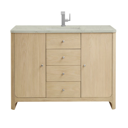 James Martin Vanities Gracyn 48" Coastal Driftwood Single Vanity With 3cm Victorian Silver Silestone Top With FreePower Wireless Charger