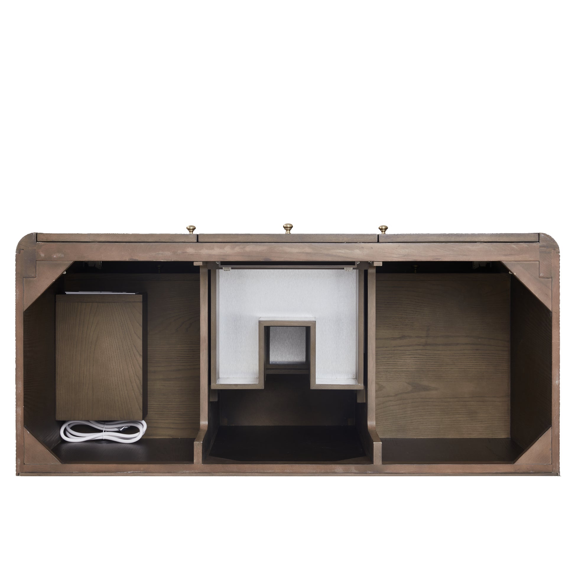 James Martin Vanities Gracyn 48" Sable Single Vanity With 3cm White Zeus Quartz Top