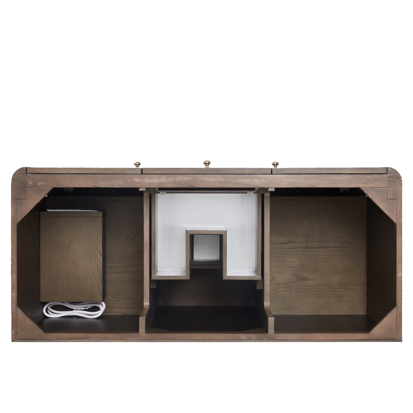 James Martin Vanities Gracyn 48" Sable Single Vanity With 3cm White Zeus Quartz Widespread Top