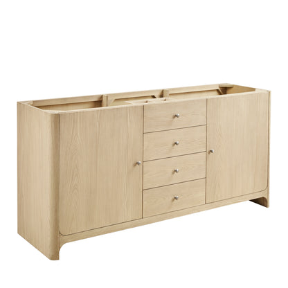 James Martin Vanities Gracyn 72" Coastal Driftwood Double Vanity With 3cm Victorian Silver Quartz Top