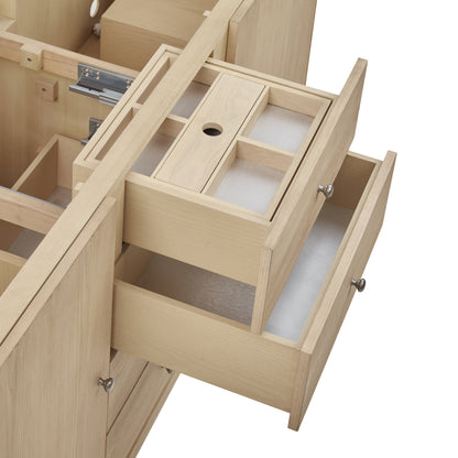 James Martin Vanities Gracyn 72" Coastal Driftwood Double Vanity With 3cm Victorian Silver Quartz Widespread Top