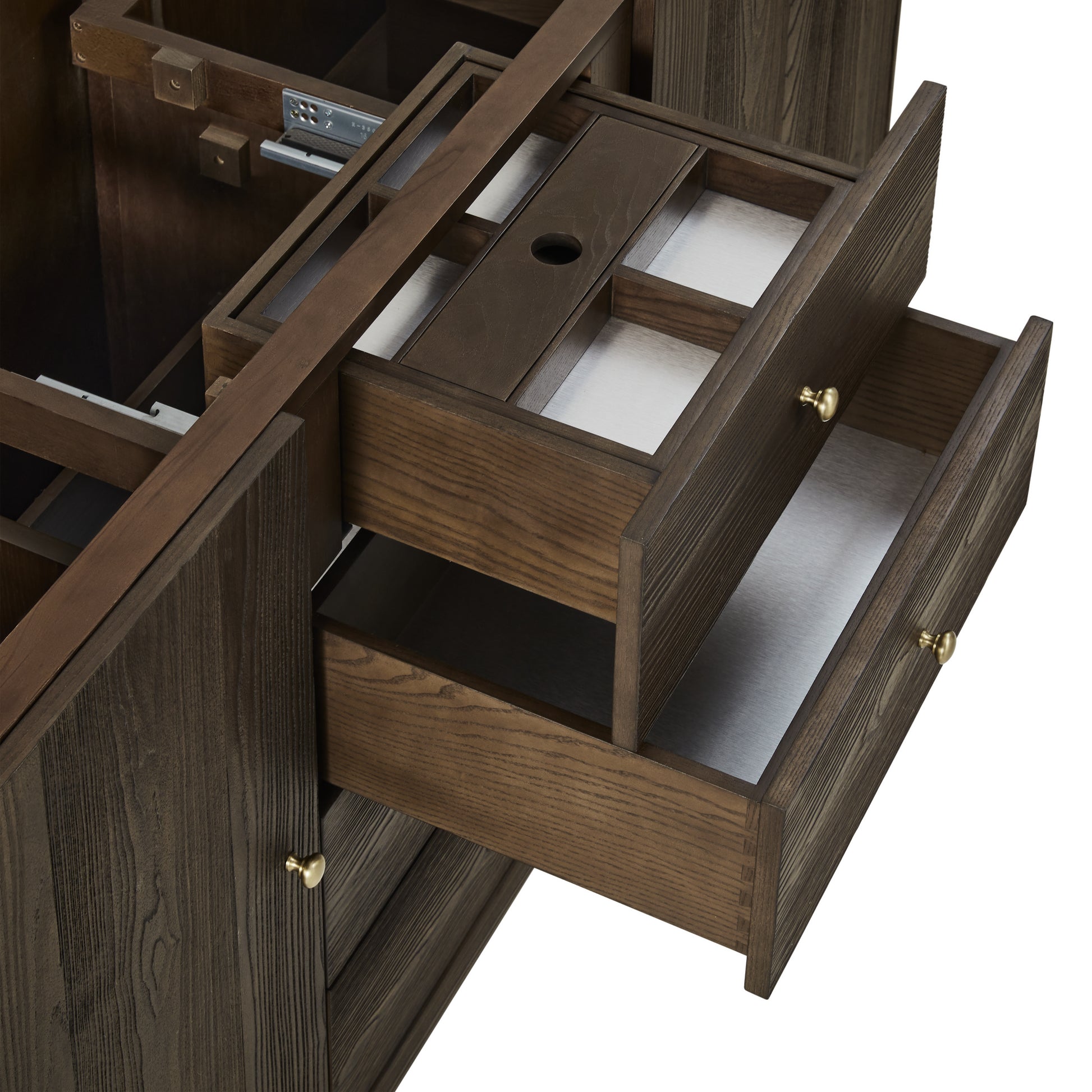 James Martin Vanities Gracyn 72" Sable Double Vanity With 3cm White Zeus Quartz Widespread Top