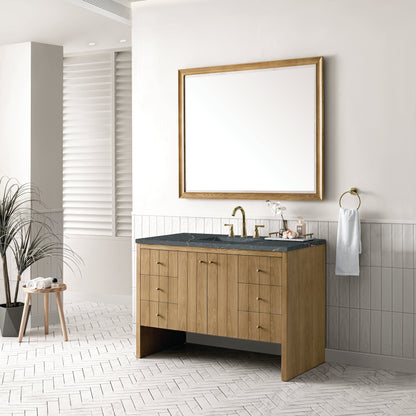 James Martin Vanities Hudson 48" Light Natural Oak Single Vanity With 3 cm Parisien Bleu Top