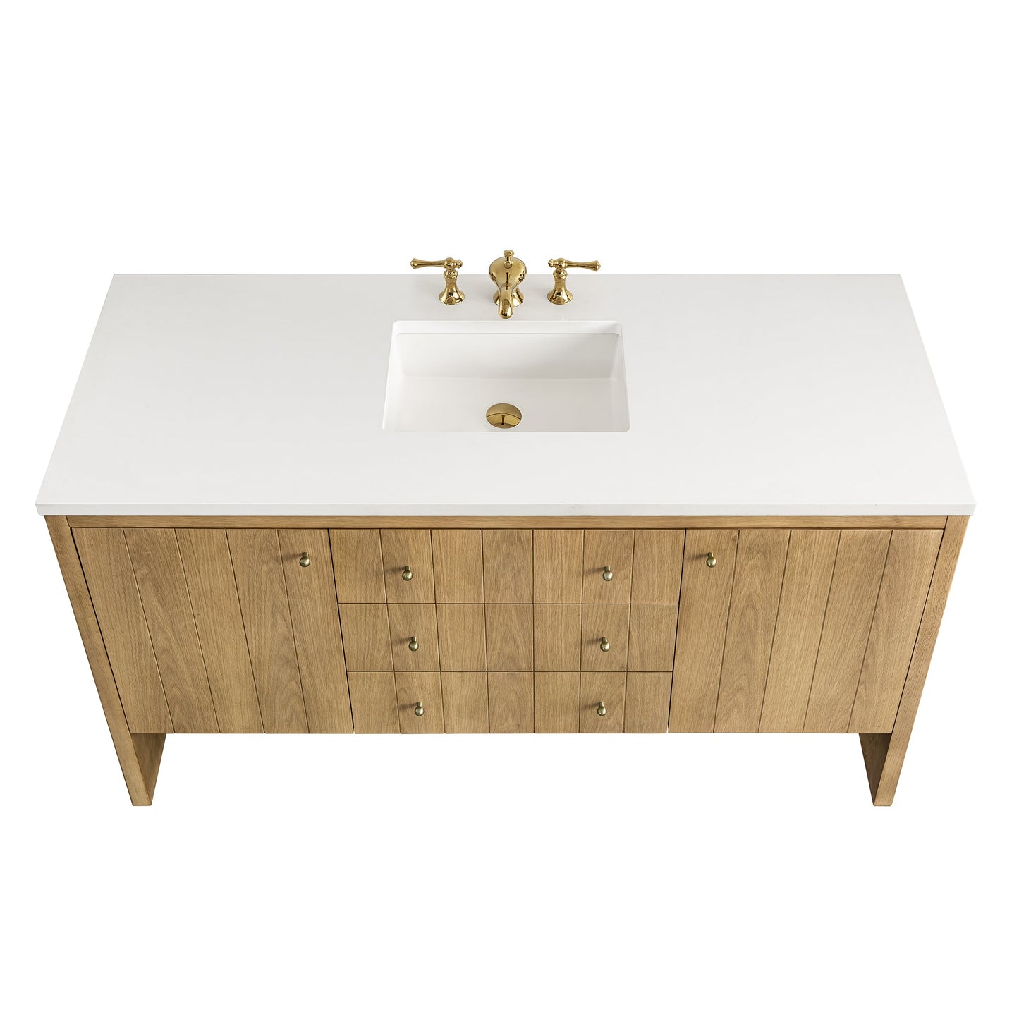 James Martin Vanities Hudson 60" Light Natural Oak Single Vanity