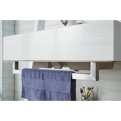 James Martin Vanities Lakeside 30" Glossy White Single Vanity With Arctic Fall Solid Surface Top