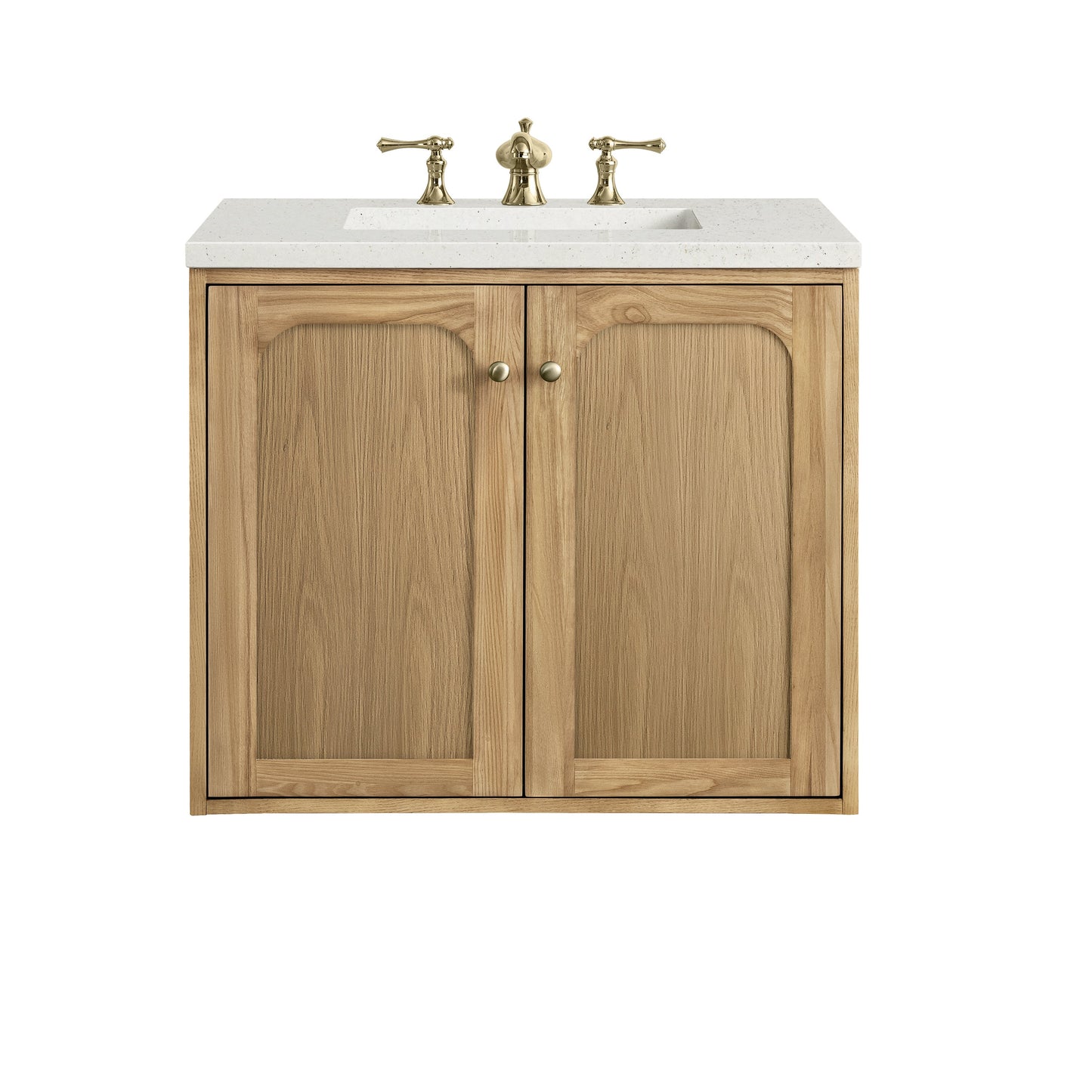 James Martin Vanities Laurent 30" Light Natural Oak Single Vanity With 3 cm Lime Delight Top