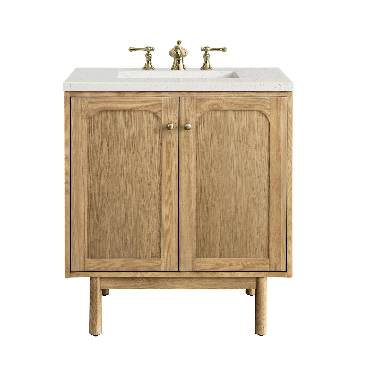 James Martin Vanities Laurent 30" Light Natural Oak Single Vanity With 3 cm Lime Delight Top