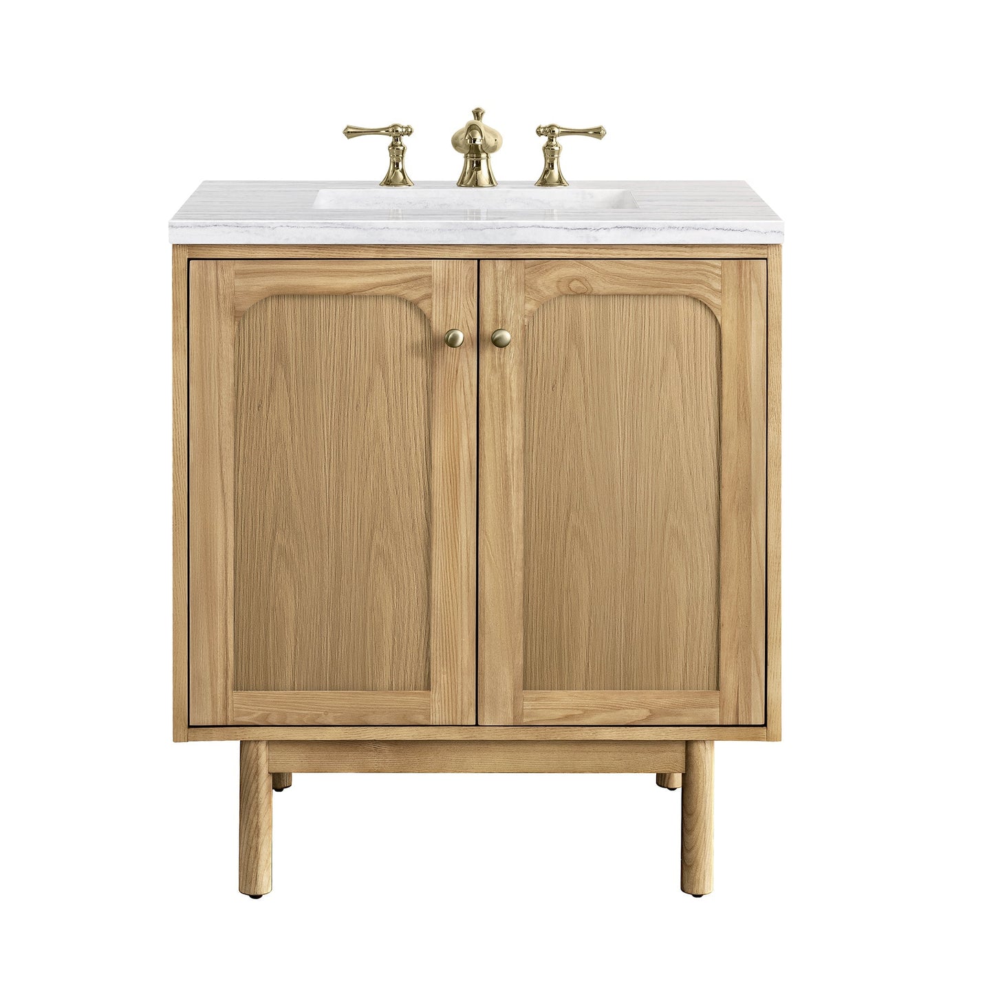 James Martin Vanities Laurent 30" Light Natural Oak Single Vanity With 3cm Arctic Fall Top