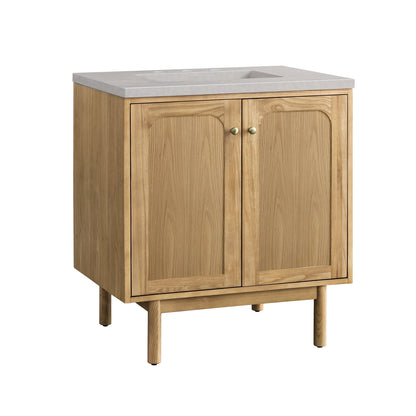 James Martin Vanities Laurent 30" Light Natural Oak Single Vanity With 3cm Eternal Serena Top