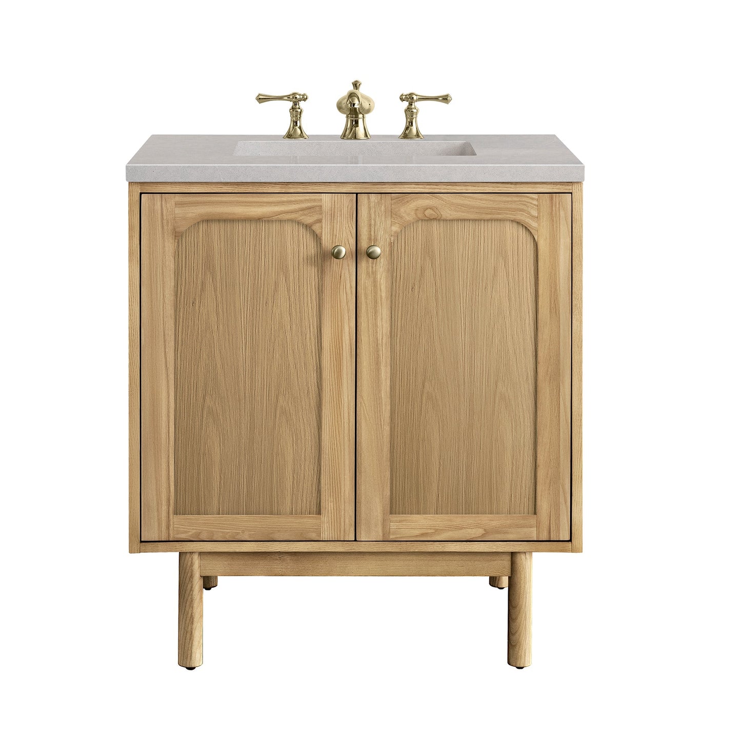 James Martin Vanities Laurent 30" Light Natural Oak Single Vanity With 3cm Eternal Serena Top