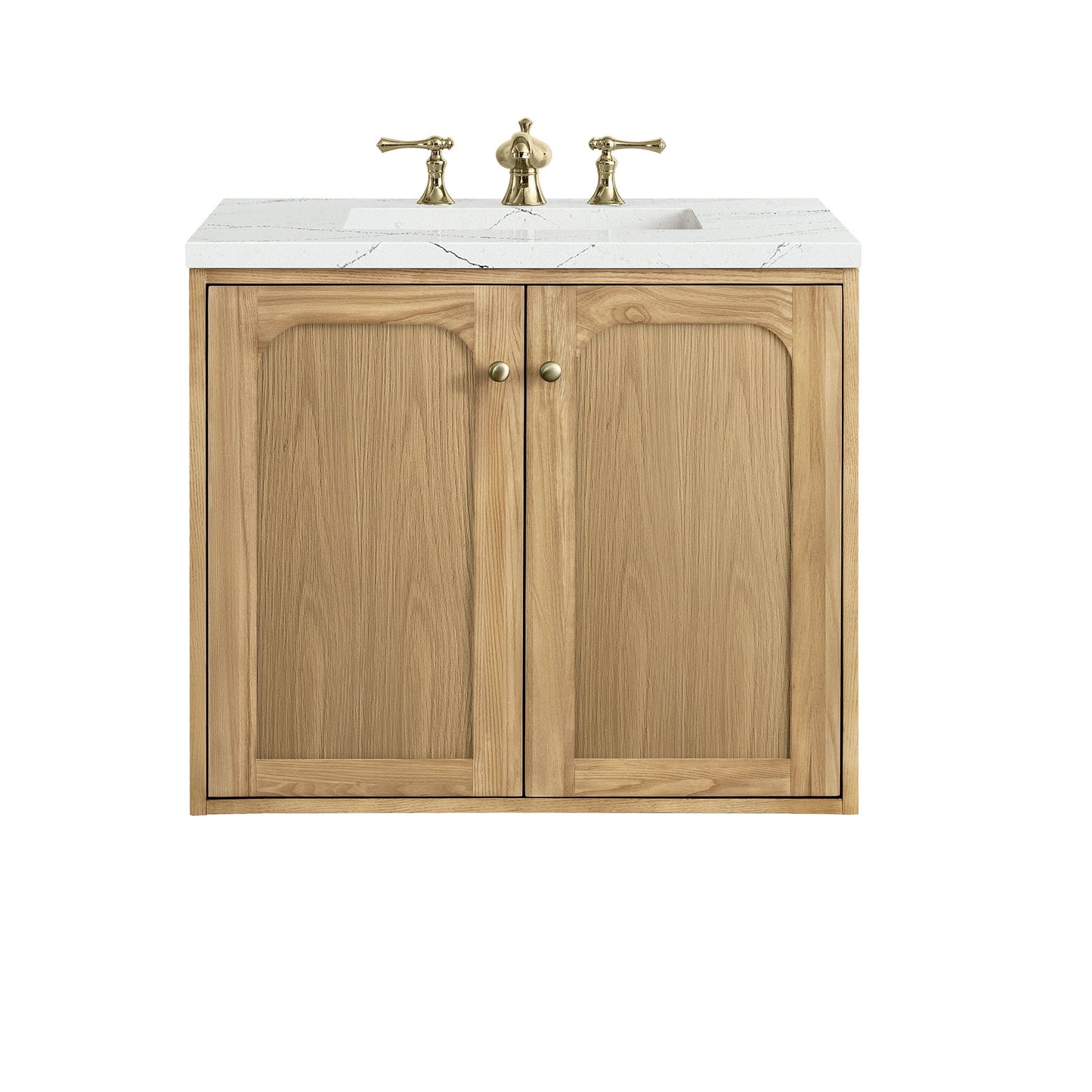 James Martin Vanities Laurent 30" Light Natural Oak Single Vanity With 3cm Ethereal Noctis Top