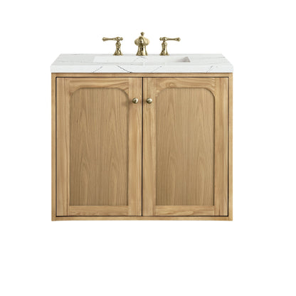 James Martin Vanities Laurent 30" Light Natural Oak Single Vanity With 3cm Ethereal Noctis Top