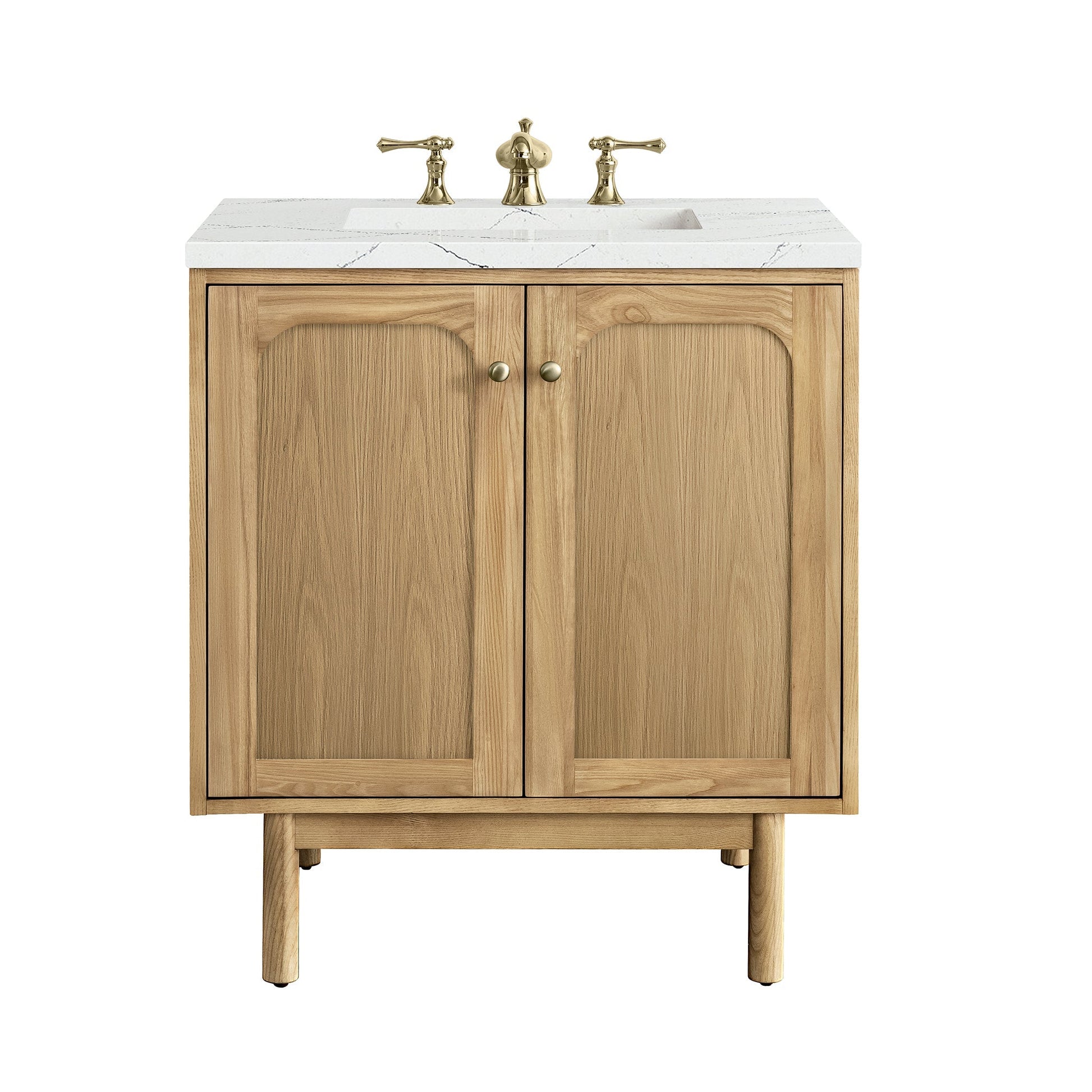 James Martin Vanities Laurent 30" Light Natural Oak Single Vanity With 3cm Ethereal Noctis Top